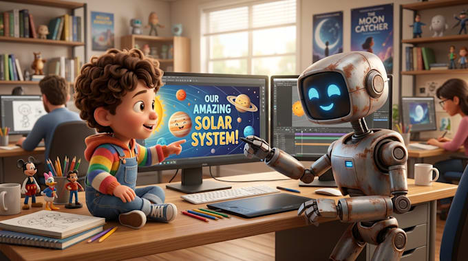 create 3d pixar style ai animation video