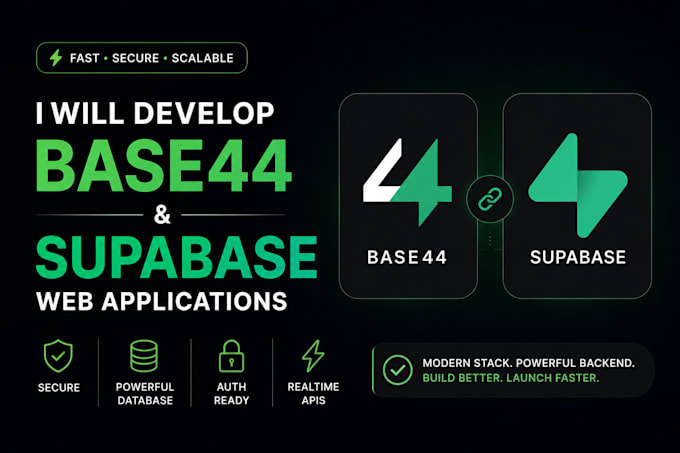 develop base44 and supabase web applications