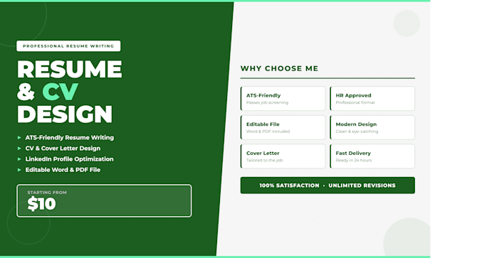 design a professional ats resume and CV