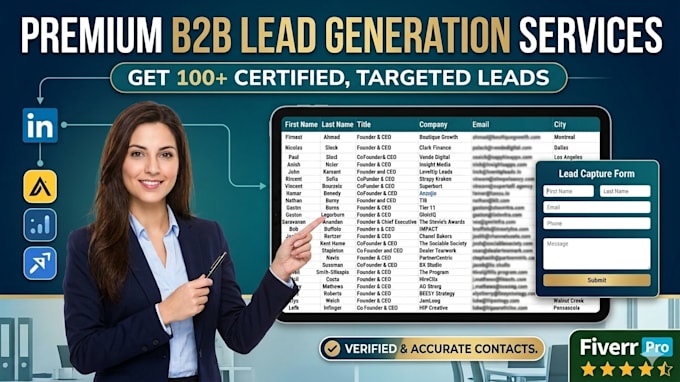 provide verified b2b lead generation list for your niche