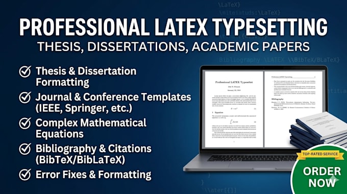 typeset and format your document or thesis in latex