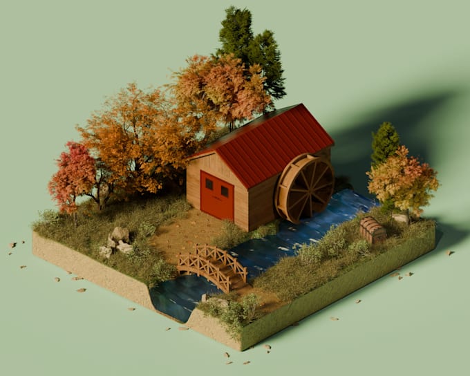 create stylized 3d models and environments in blender