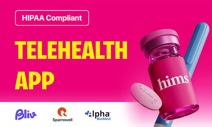 develop hipaa compliant telehealth, telemedicine web, mobile apps