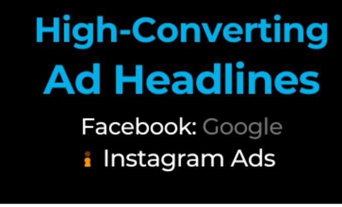 write high converting ad headlines and copy for facebook