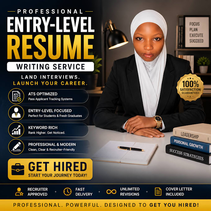 write ats optimized entry level resume CV and cover letter
