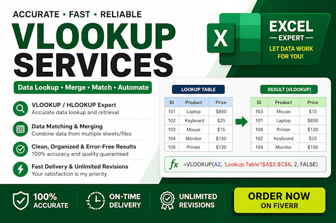 fix excel vlookup formula