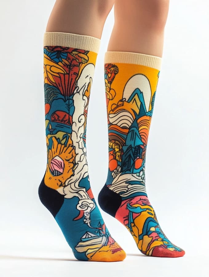 unique socks design and custom socks design