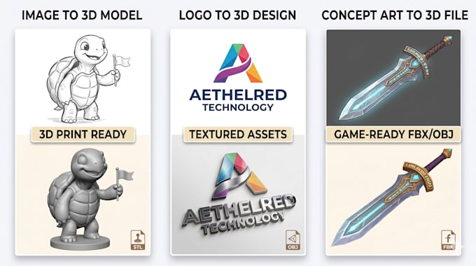 convert image to 3d model stl file for 3d printing