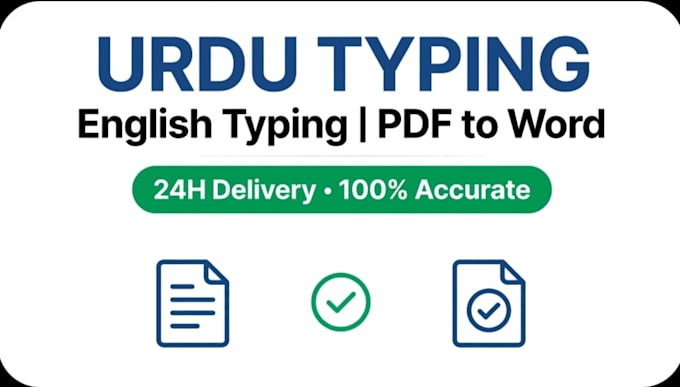 do fast urdu typing, english typing and pdf to word