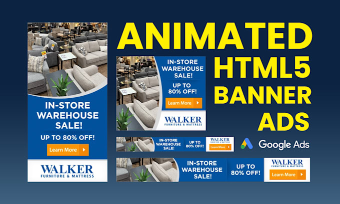 design google banner ads, affiliate web banner, HTML5 animated banner ads