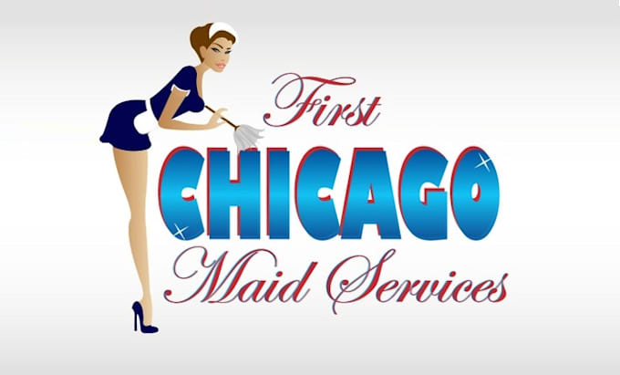 design mascot first chicago maid services logo