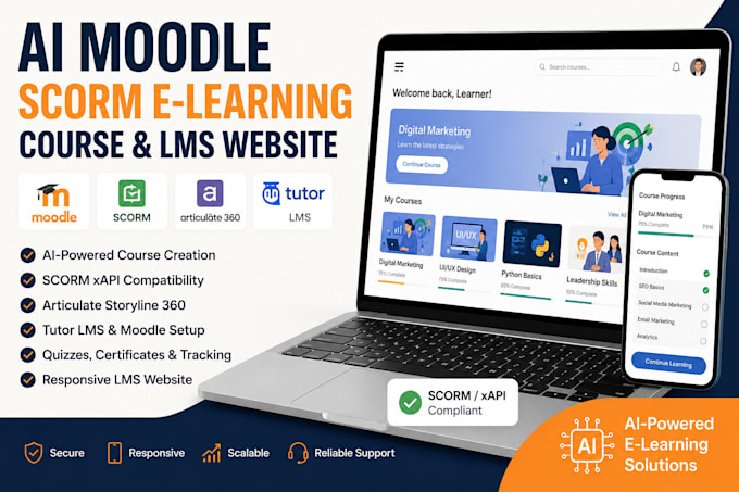 Ai moodle scorm elearning course lms website articulate storyline 360 ...