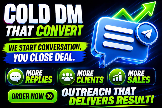 write cold dms that get replies and convert clients