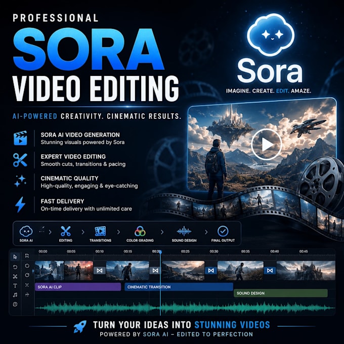 make professional ai video using sora, kling