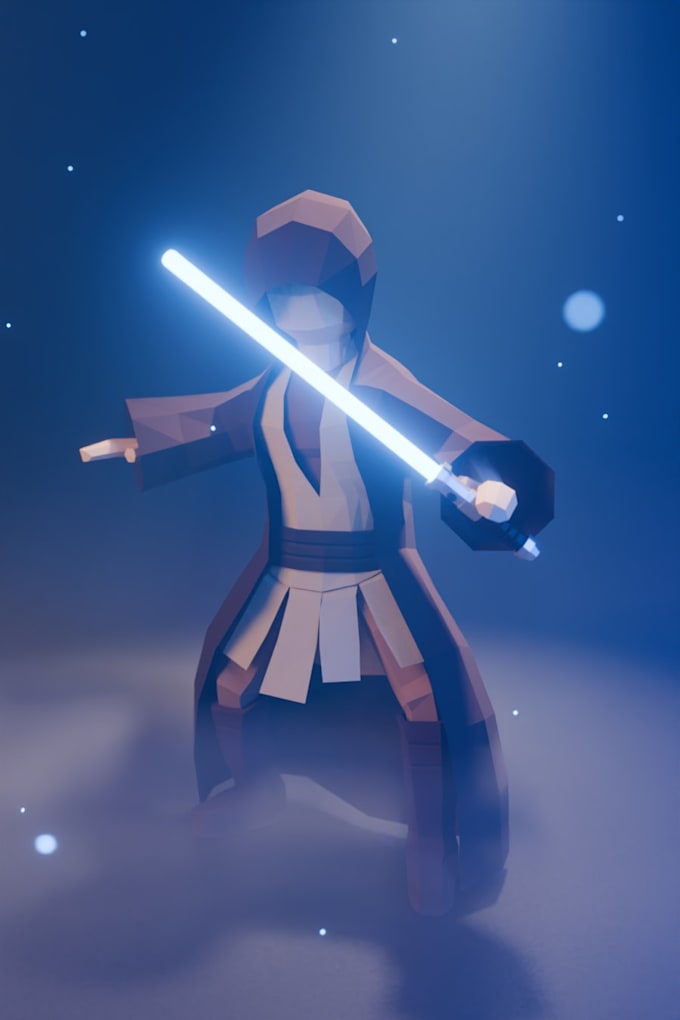 model low poly and cartoon 3d characters