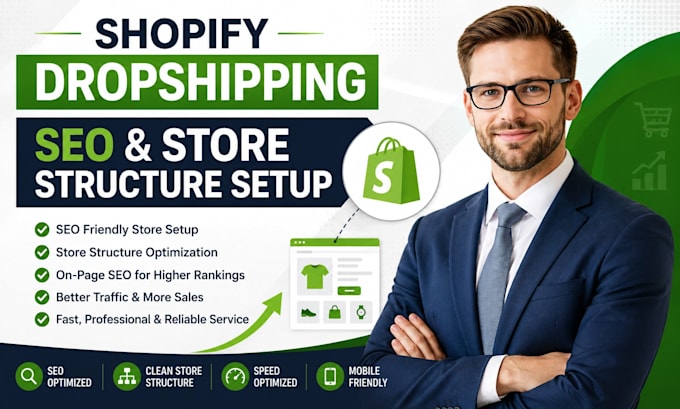 setup shopify dropshipping SEO and store structure