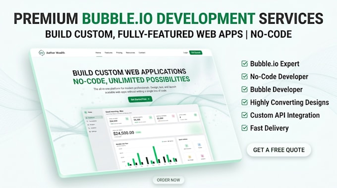 create bubble io app, bubble saas, custom web app, bubble marketplace
