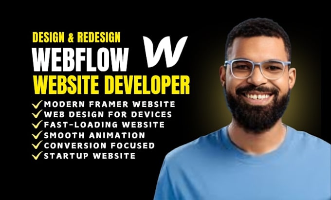 design framer or webflow landing page for saas startup