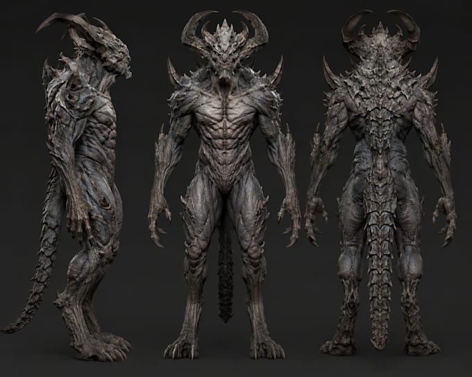 sculpt detailed 3d characters, creatures and models in zbrush
