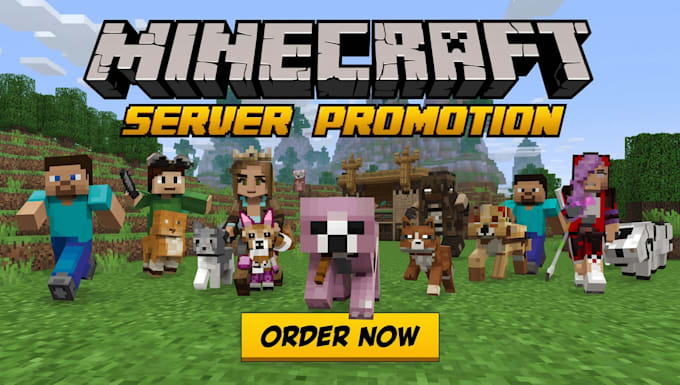 do a minecraft logo, banner with server promotion