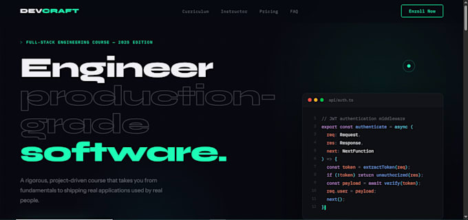 design a modern responsive landing page UI for your website