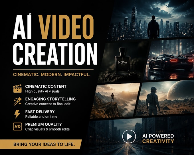 create professional cinematic generated videos, episode ai movie, ai trailer