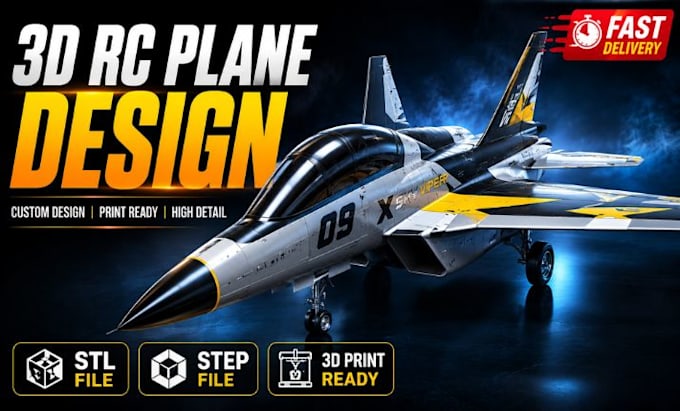 design custom 3d rc airplane models for 3d printing