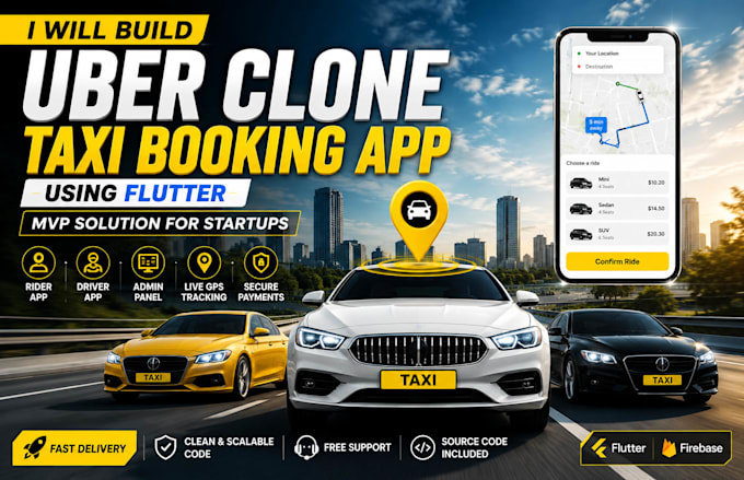 develop car rental app taxi booking app fleet management app with live tracking