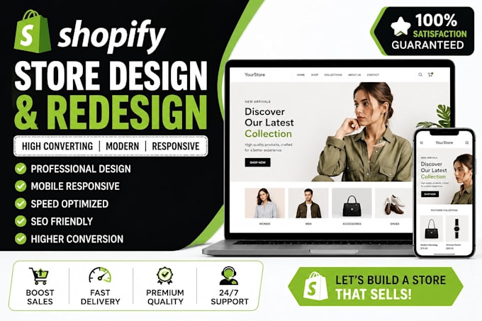 shopify store design shopify store redesign website design for higher conversion