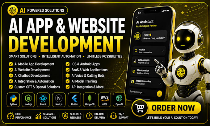 Build ai mobile app, ai website, ai integration ios app, android app ...
