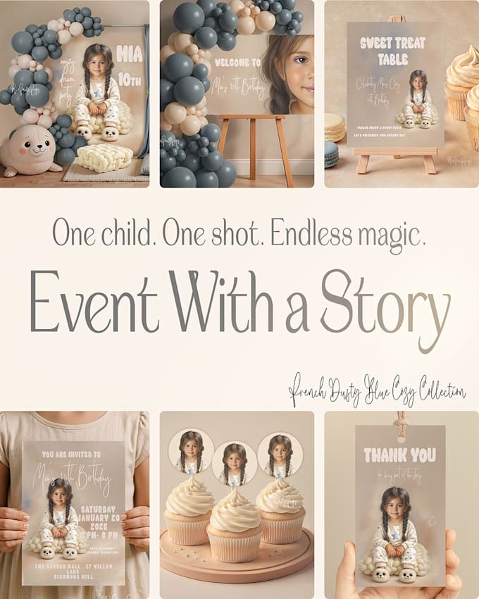 create a cohesive birthday party visual concept