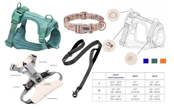 pet harness tech pack design harness designer collar tech pack designer leash