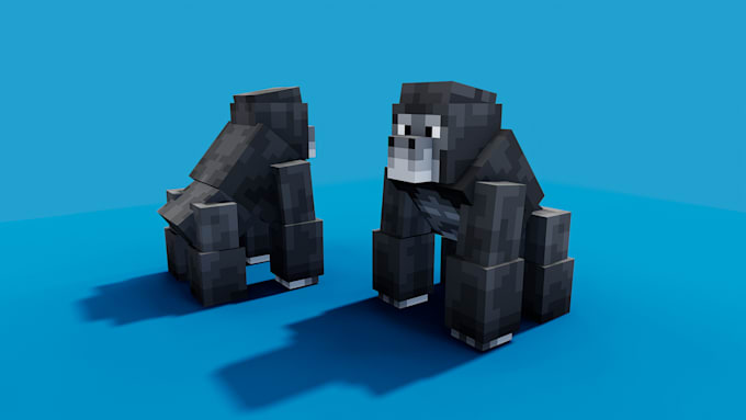 do custom minecraft blockbench 3d model with animation