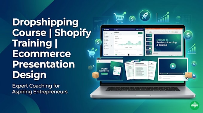 create dropshipping course, shopify training, training manual and powerpoint