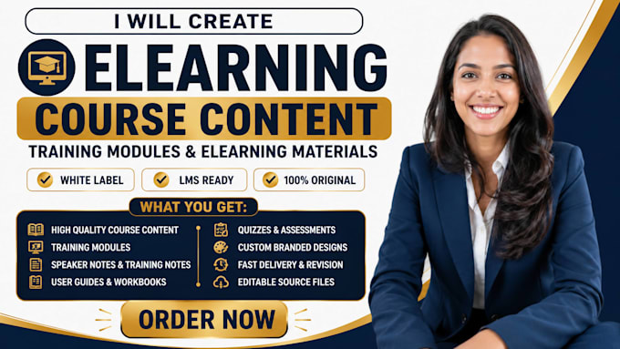 create white label course content, training modules and elearning materials