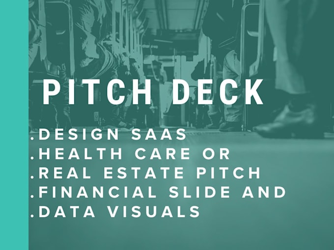 design a healthtech or real estate pitch deck and data visuals