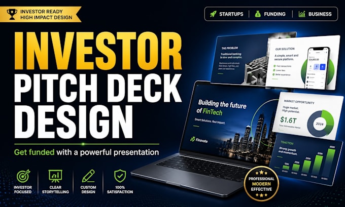design sales investor pitch deck slides tech industry speech presentation