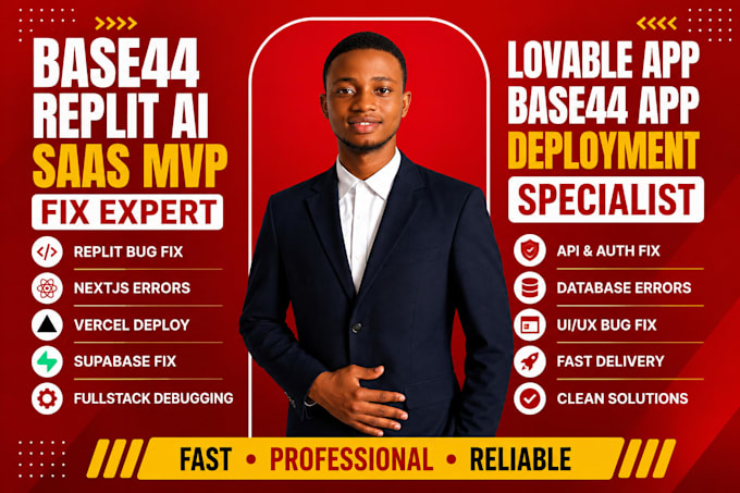 fix replit ai webapp lovable saas mvp base44 app deploy vercel an supabase error