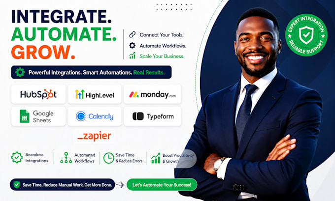 hubspot gohighlevel monday google sheets calendly typeform zapier integration