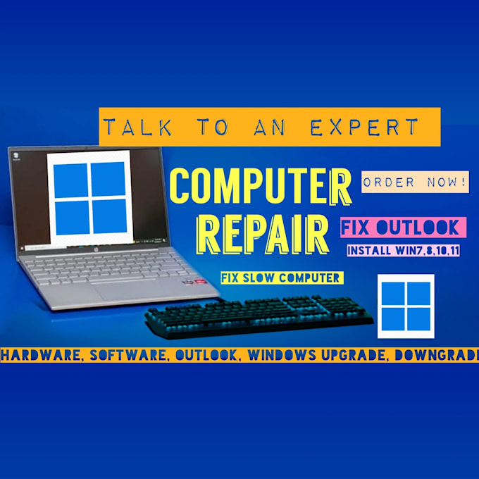 repair, fix issues on your windows, mac, desktop, laptop, printer remotely
