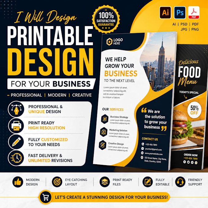 design printable flyer design for your business