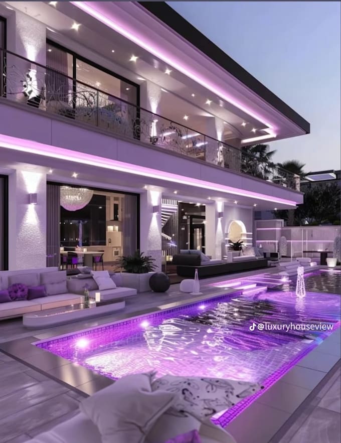 render luxury modern interior and exterior design in 3d