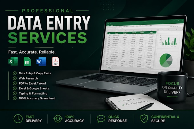 enter data into excel, google sheets or websites