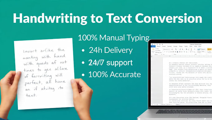convert handwriting to text and fast typing service