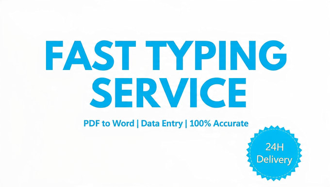 do fast typing, error free data entry and word processing