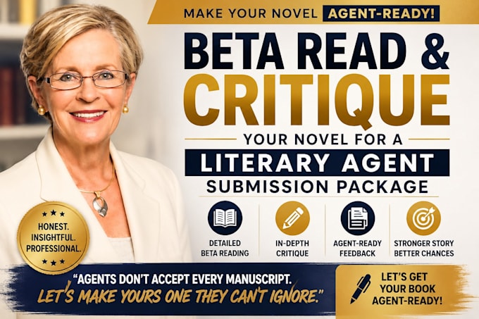 beta read and critique your novel for a literary agent submission package