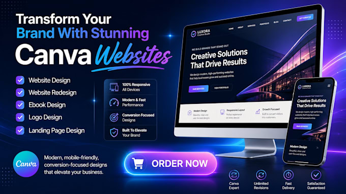 canva website design canva landing page using canva