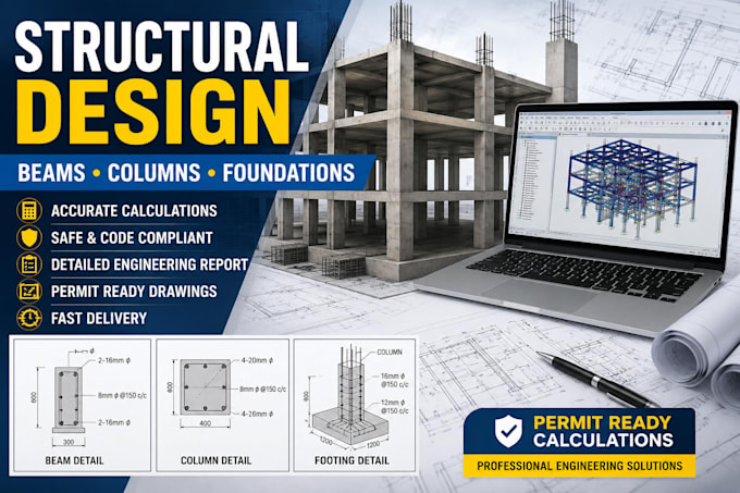 design beams, columns, and foundations for your project