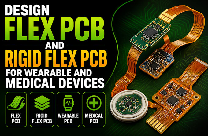 design flex pcb and rigid flex pcb for wearable and medical devices