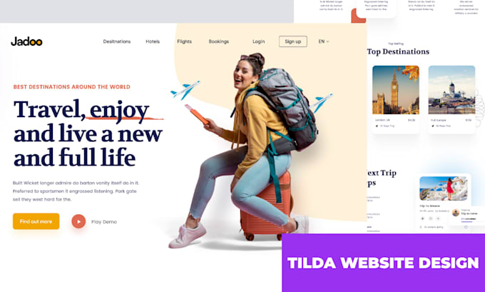 design a highly converting tilda website or landing page